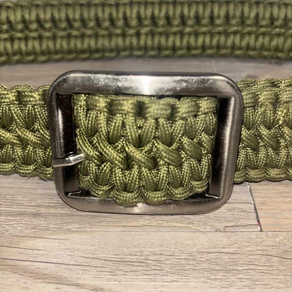Army Green Paracord Survival Belt Adjustable